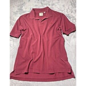 Perlis Polo Shirt Mens Sz L Red Crawfish Pique Peruvian Cotton summer MSRP $85